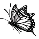butterfly trail tattoo design idea