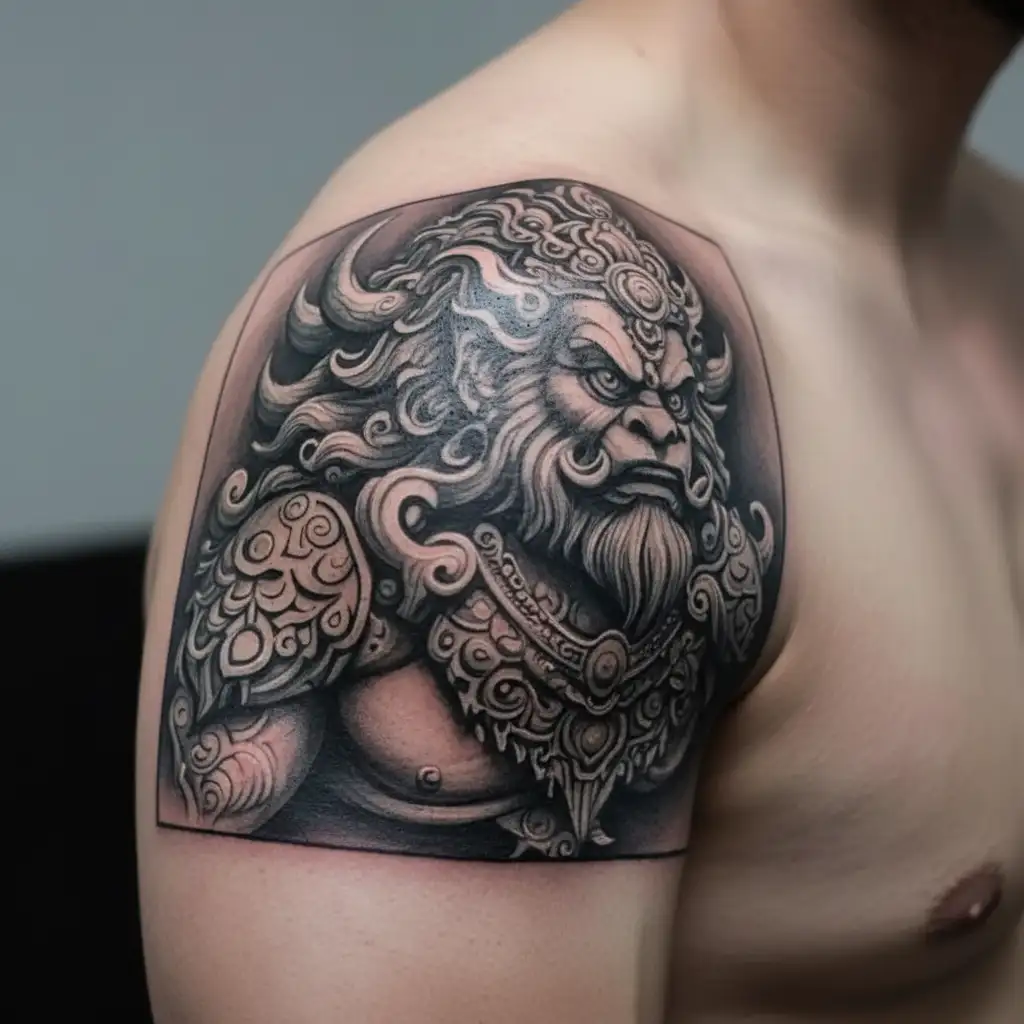 lord narasimha tattoo design idea