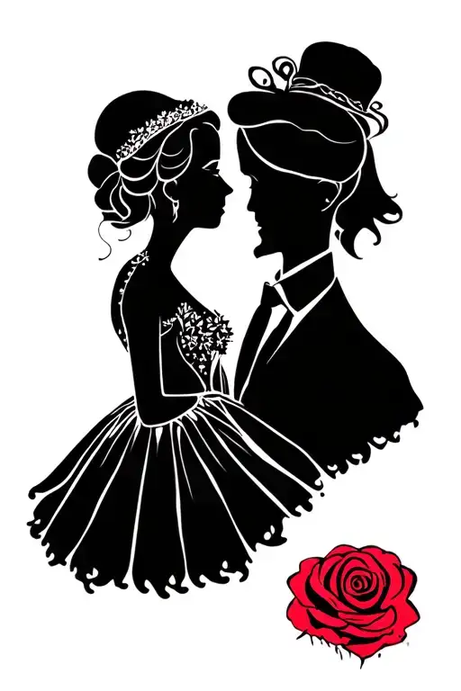 couple tattoo matt & Tina married tattoo design idea