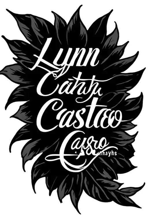 Lynn Castro name written tattoo design idea