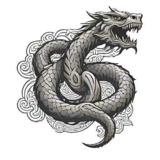 world serpent, Jesus, meaningful japanese kanji characters, forearm tattoo tattoo design idea