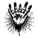 Healing Hand symbol tattoo design idea