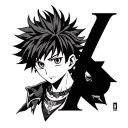 hunter x Hunter one piece featuring logo combined tattoo design idea