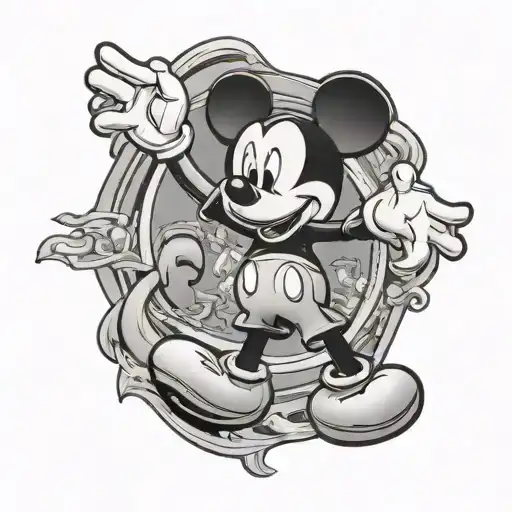 mickey mouse carson tattoo design idea