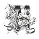 mickey mouse carson tattoo design idea