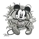 mickey mouse carson tattoo design idea