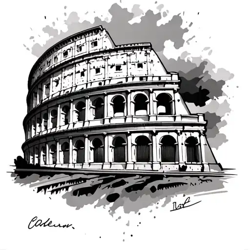 Colosseum tattoo design idea