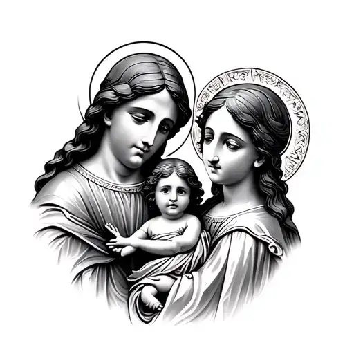 Holy Family tattoo design idea
