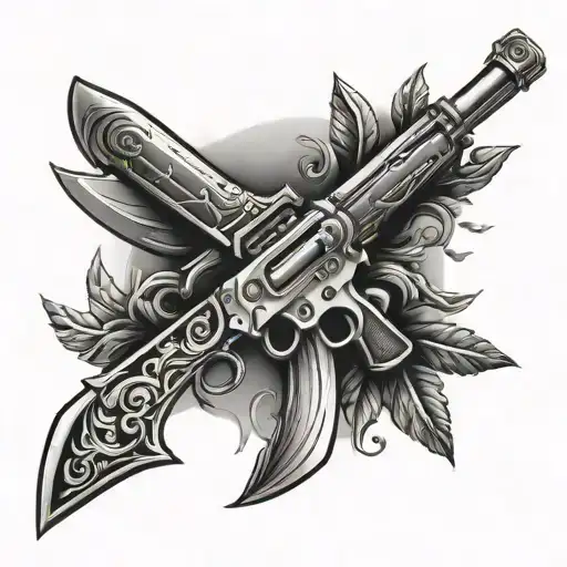 weapons medium sized tattoo tattoo design idea