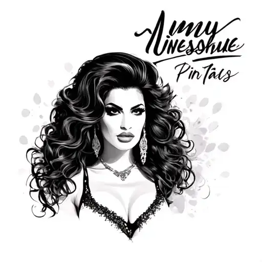Amy Winehouse Pin Up tattoo design idea
