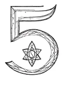The number 5 (my personal Solar Plexus Chakra number), symbolizing personal power, adaptability, and transformation. tattoo design idea