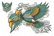 Philadelphia Eagles logo tattoo design idea