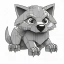 Lego Bluey kids show tattoo design idea