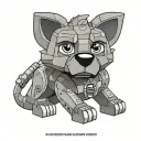 Lego Bluey kids show tattoo design idea