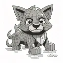 Lego Bluey kids show tattoo design idea