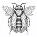 drosophila low poly black tattoo design idea