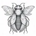 drosophila low poly black tattoo design idea