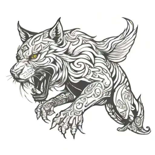trans pride warrior fights tattoo design idea