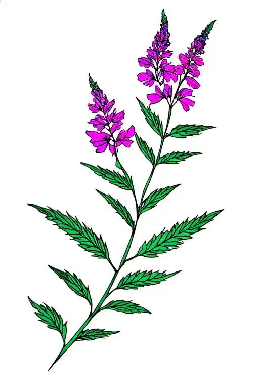 Fireweed tattoo design idea