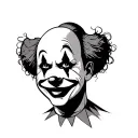 simple clown tattoo design idea