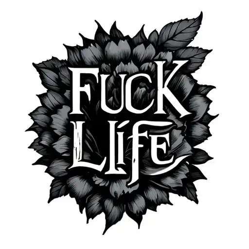 Fuck Life tattoo design idea