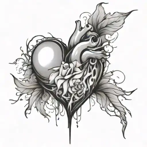 beautifully broken heart tattoo design idea