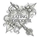 eating disorder symbol saying if you never eat you'll never grow tattoo design idea