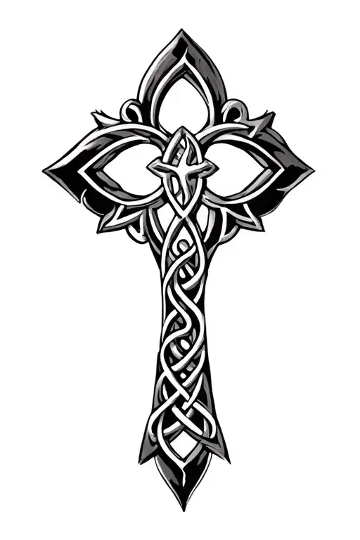 Celtic cross tattoo design idea