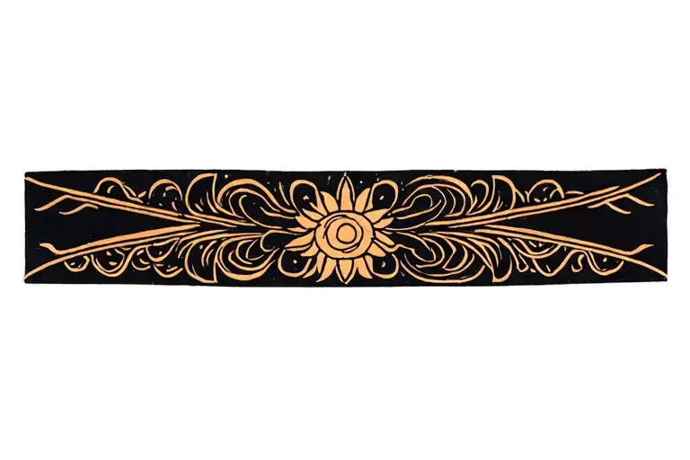 wrist band medieval, mystic, japanese tattoo design idea