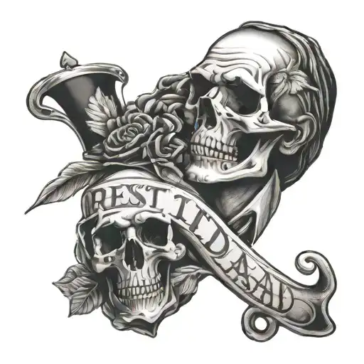 Rest In Peace Dad tattoo design idea