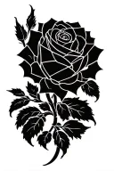 black rose tattoo design idea