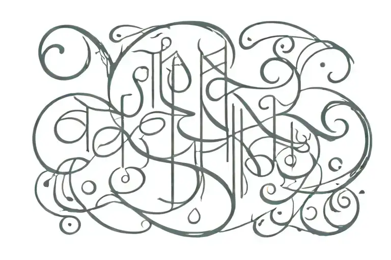 arabic calligraphy tattoo design idea