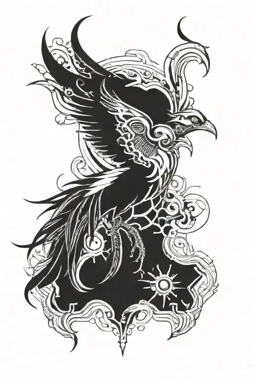 Design me phoenix tattoo black and white tattoo design idea