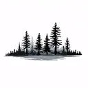 pinetrees tattoo design idea