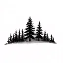 pinetrees tattoo design idea