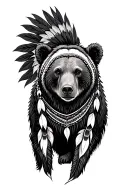 native bear tattoo design idea
