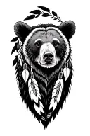 native bear tattoo design idea