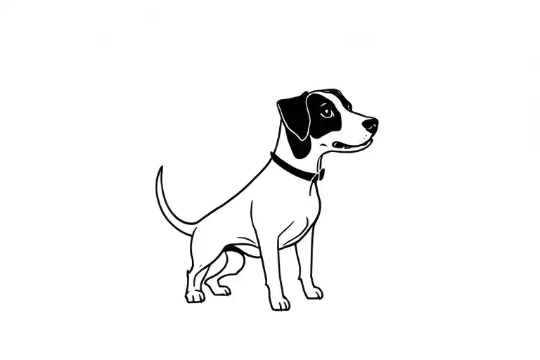 jack russel tattoo design idea