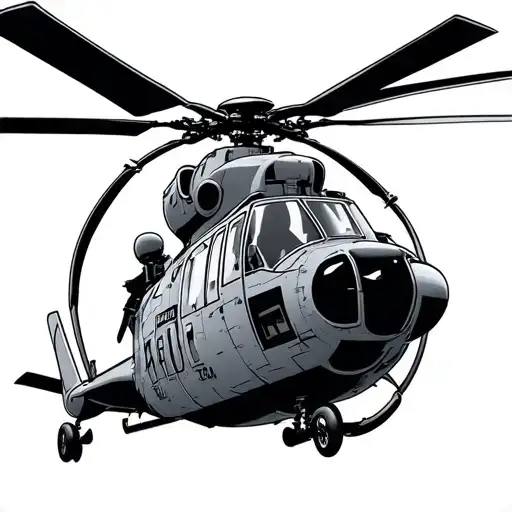 US Air Force veteran helicopter crew chief tattoo design idea