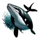 Beluga Whale tattoo design idea