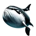 Beluga Whale tattoo design idea