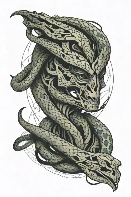 serpent wrapped around surgical scalpel with it's head towards the top  tattoo design idea