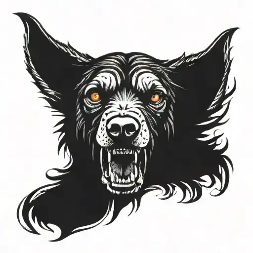 black ops zombies hell hound tattoo design idea