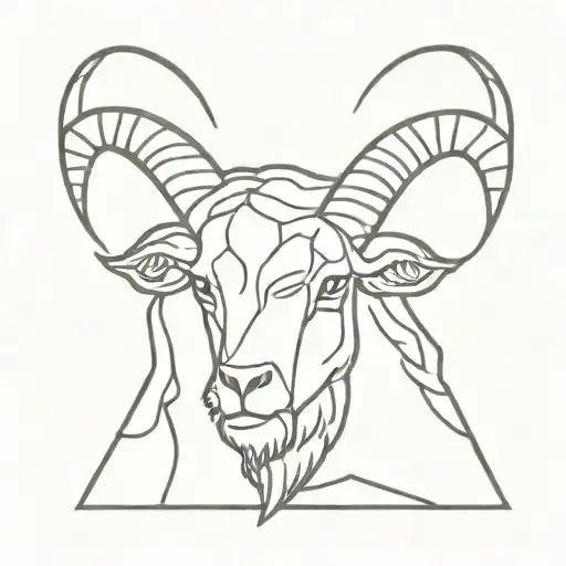 satan goat church tattoo design idea