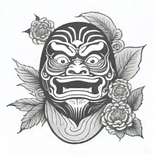Daruma doll tattoo design idea