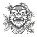 Daruma doll tattoo design idea