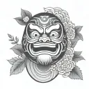 Daruma doll tattoo design idea