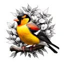 goldfinch tattoo design idea