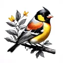 goldfinch tattoo design idea