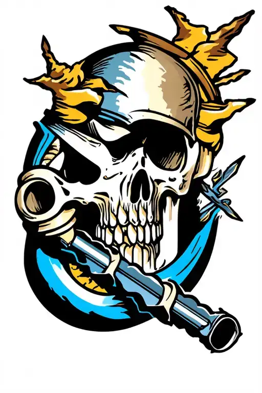 oilfield drill bit tattoo design idea